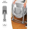 image:imageKinderkraft LOVI Travel Bassinet for Baby Portable Folding Baby Bed with Builtin Mosquito net Adjustable Hood and an Additional Cradle Function GrayGrey